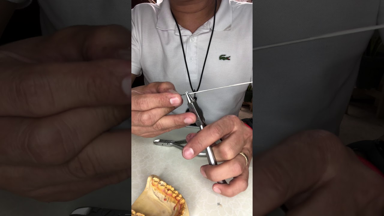 Wirebending on the wire components of the Circumferential retainer for the lower arch