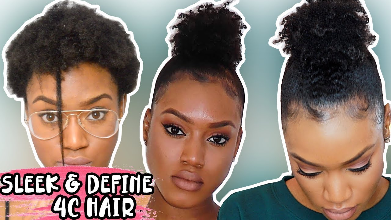 THE SECRET: 4C CURLY BUN ON SHORT NATURAL HAIR | STRETCH & DEFINE CURLS
