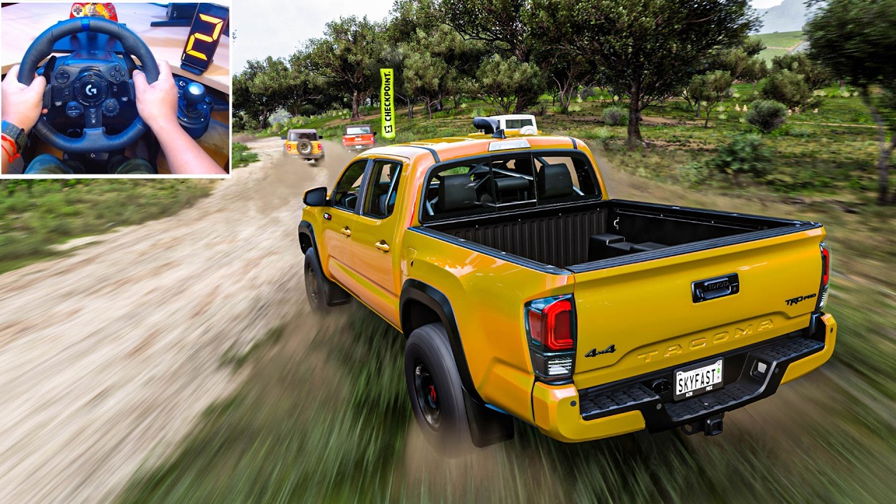 1350HP Toyota TACOMA OFFROAD vs PICKUPS - Forza Horizon 5 | Logitech G923 Steering Wheel