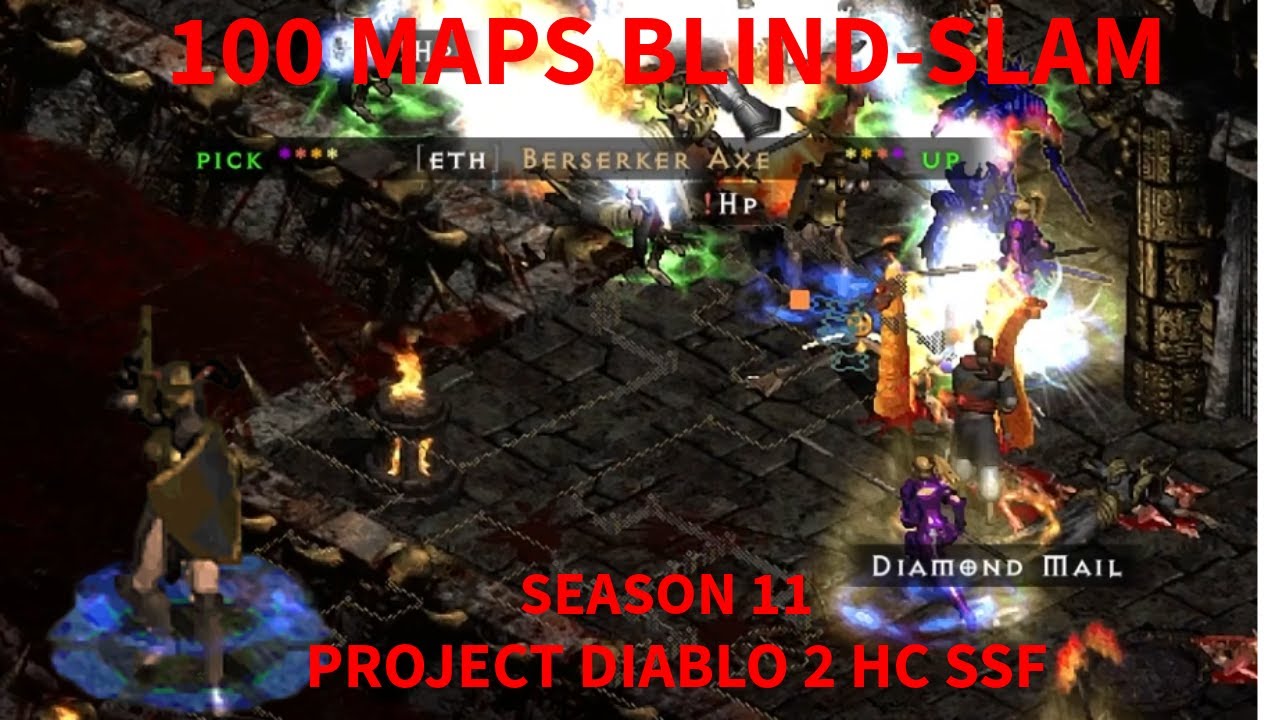 Я пробежал 100 карт и вслепую выбил все дропы в Project Diablo 2 HCSSF - Lightning Strike Zon S11