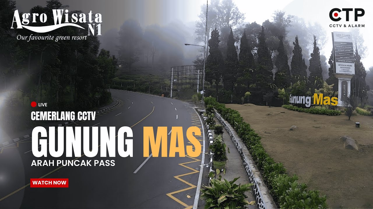 LIVE CCTV Jalur Puncak Agrowisata Gunung Mas | Arah Puncak Pass 24 Jam &mdash; by Cemerlang CCTV