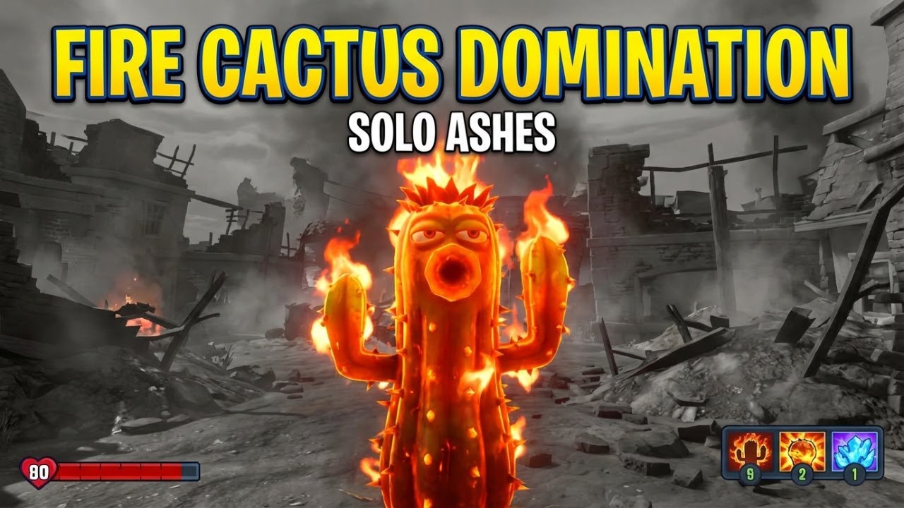 Огненный кактус превращает город Чомп в пепел 🔥 Одиночное господство в саду