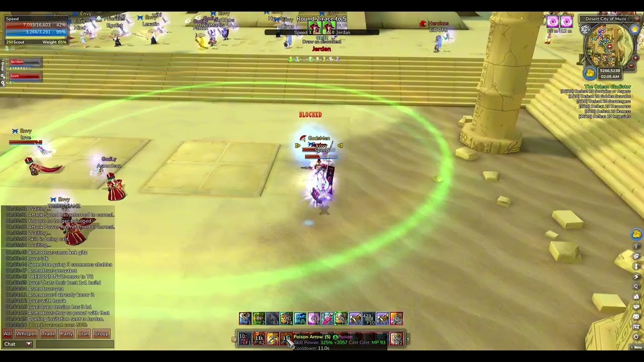 Rose Online: Speed vs Jerdan (Xbow scout pvp)