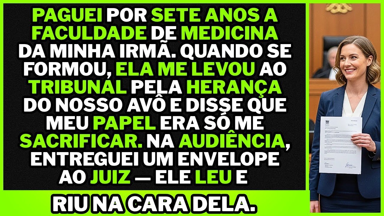 Por sete anos paguei a faculdade de medicina da minha irmã — no dia da formatura, ela me levou ao...