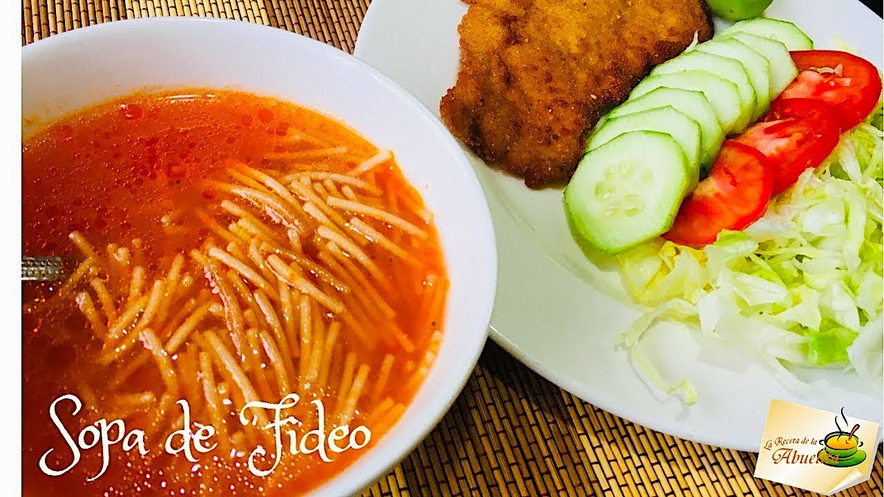 Sopa de fideo deliciosa receta