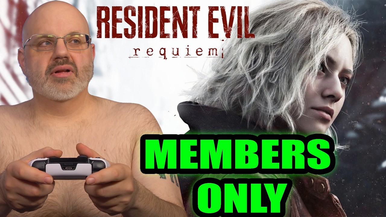 A Fat, Shirtless Middle-Aged Man Plays Resident Evil: Requiem