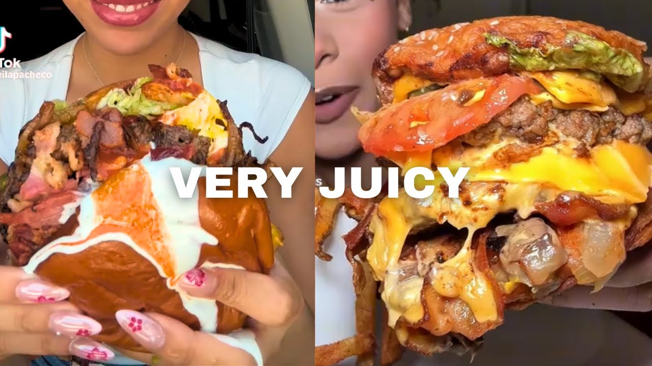 These Juicy Burgers Will Make You Hungry 🍔 Ultimate Bite ASMR (No Talking)