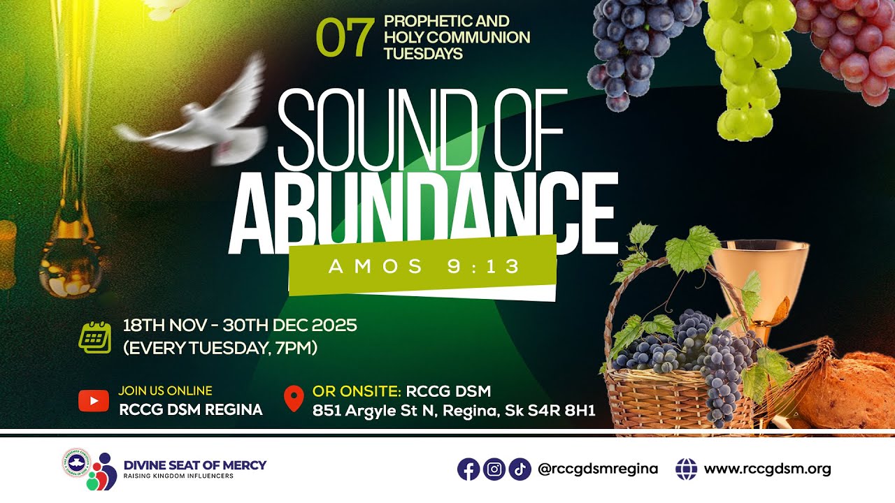 RCCG DSM REGINA || PROPHETIC AND HOLY COMMUNION TUESDAY(6)-SOUND OF ABUNDANCE || DECEMBER 23RD, 2025