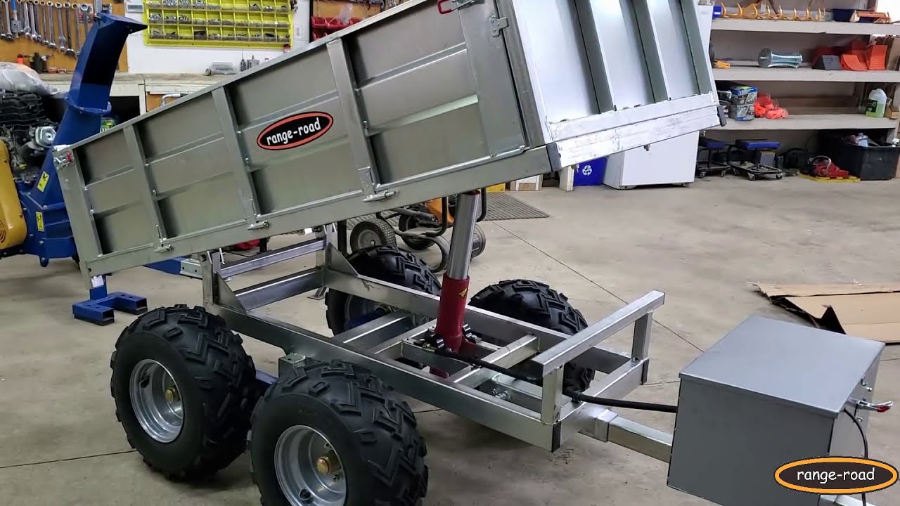 Range Road RR608 ATV UTV Hydraulic Dump Convertible Deck Trailer