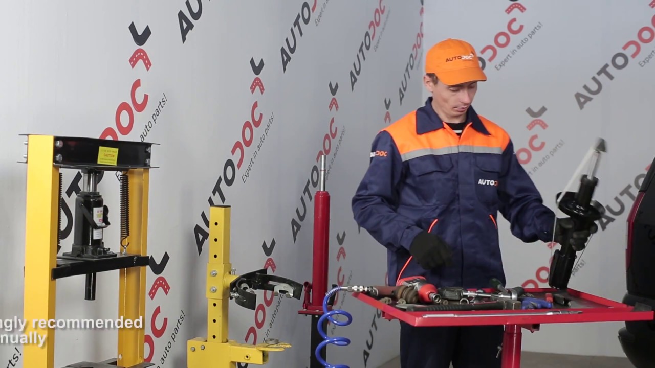 How to change front shock absorbers on OPEL ZAFIRA A TUTORIAL | AUTODOC
