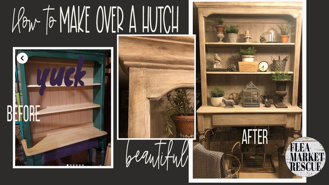 FURNITURE MAKEOVER-HUTCH UPCYCLE-FACEBOOK FURNITURE FLIP (DIY)