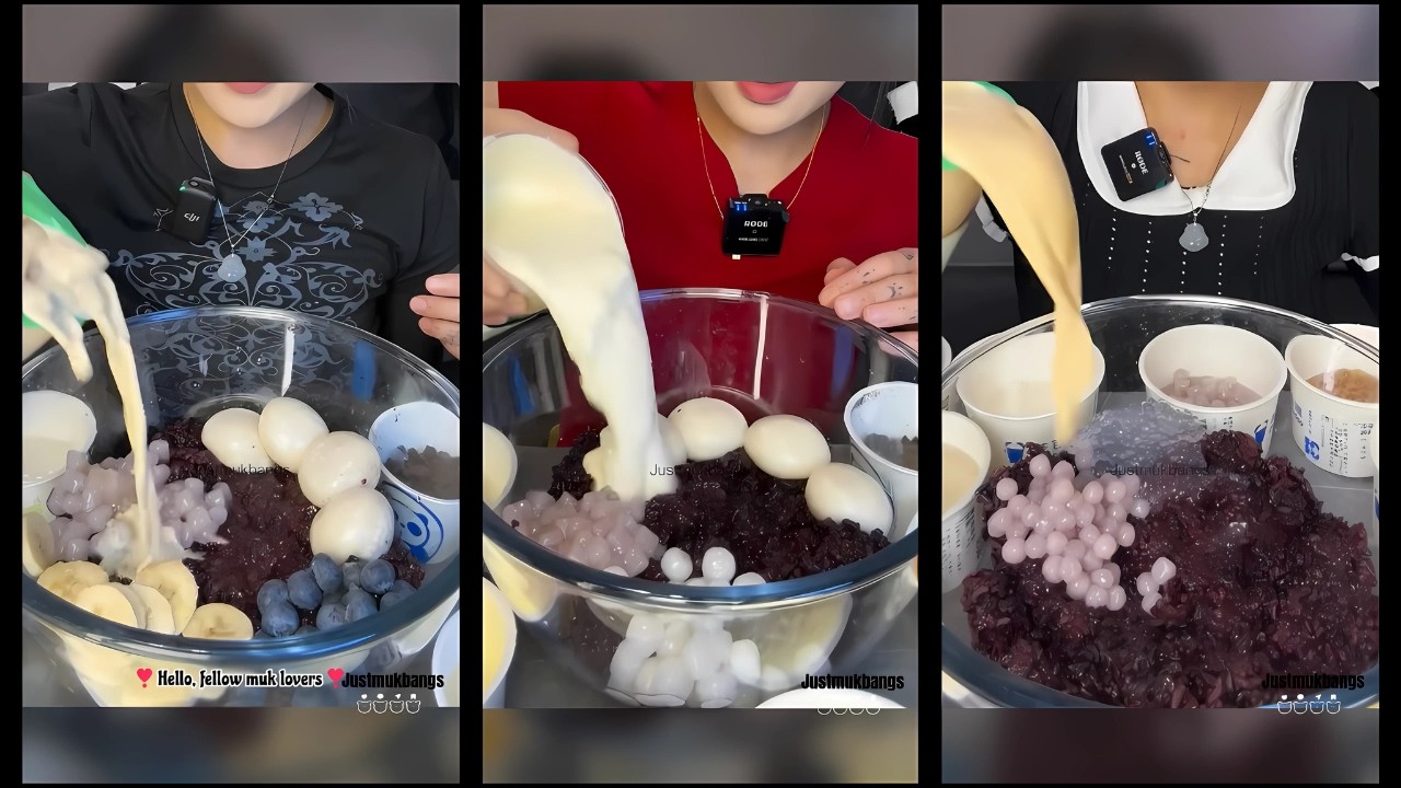 #109 Desserts Mukbang ASMR || Milk tea Purple rice Po...#asmr #mukbang #dessert #milktea #purplerice