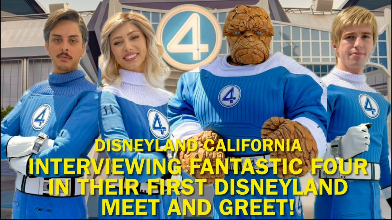 Interviewing the FANTASTIC FOUR & Herbie in Their AMAZING First Disneyland Meet and Greet! #disney