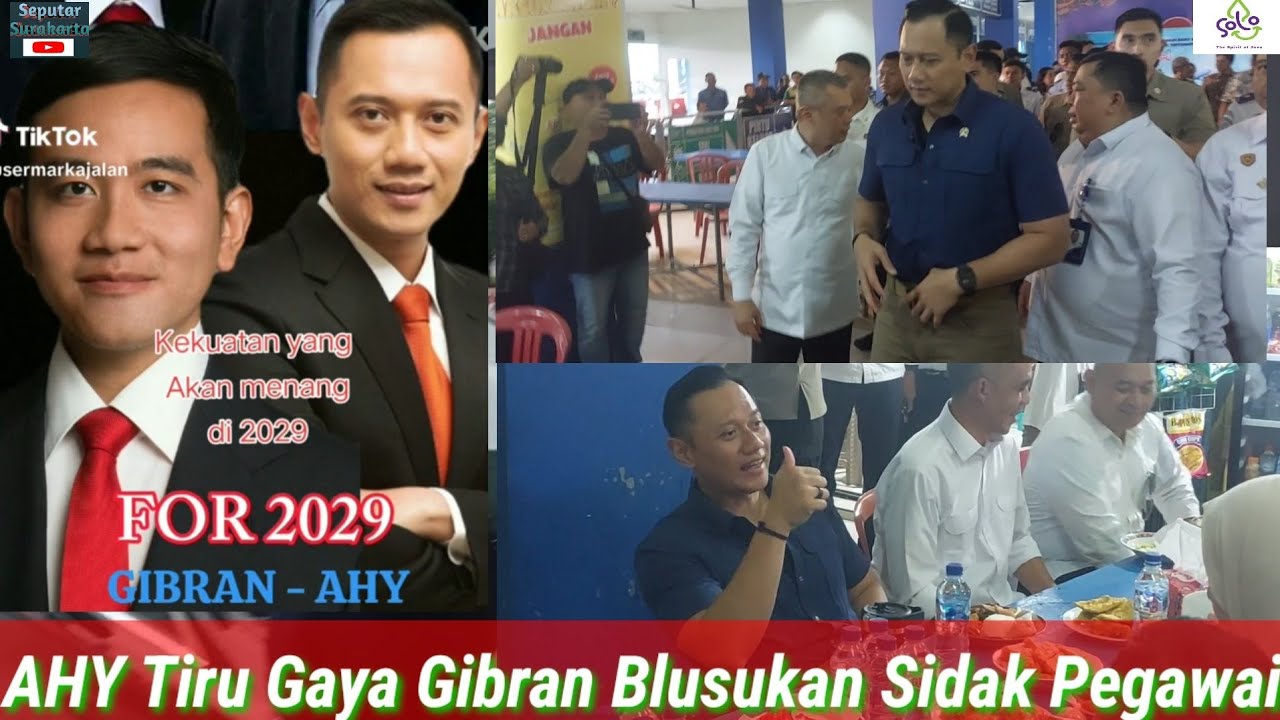 Gibran Bak Jadi Inspirasi AHY,  Mendadak Inspeksi Pegawai di Terminal Solo, Duet Berdua 2029 Mencuat