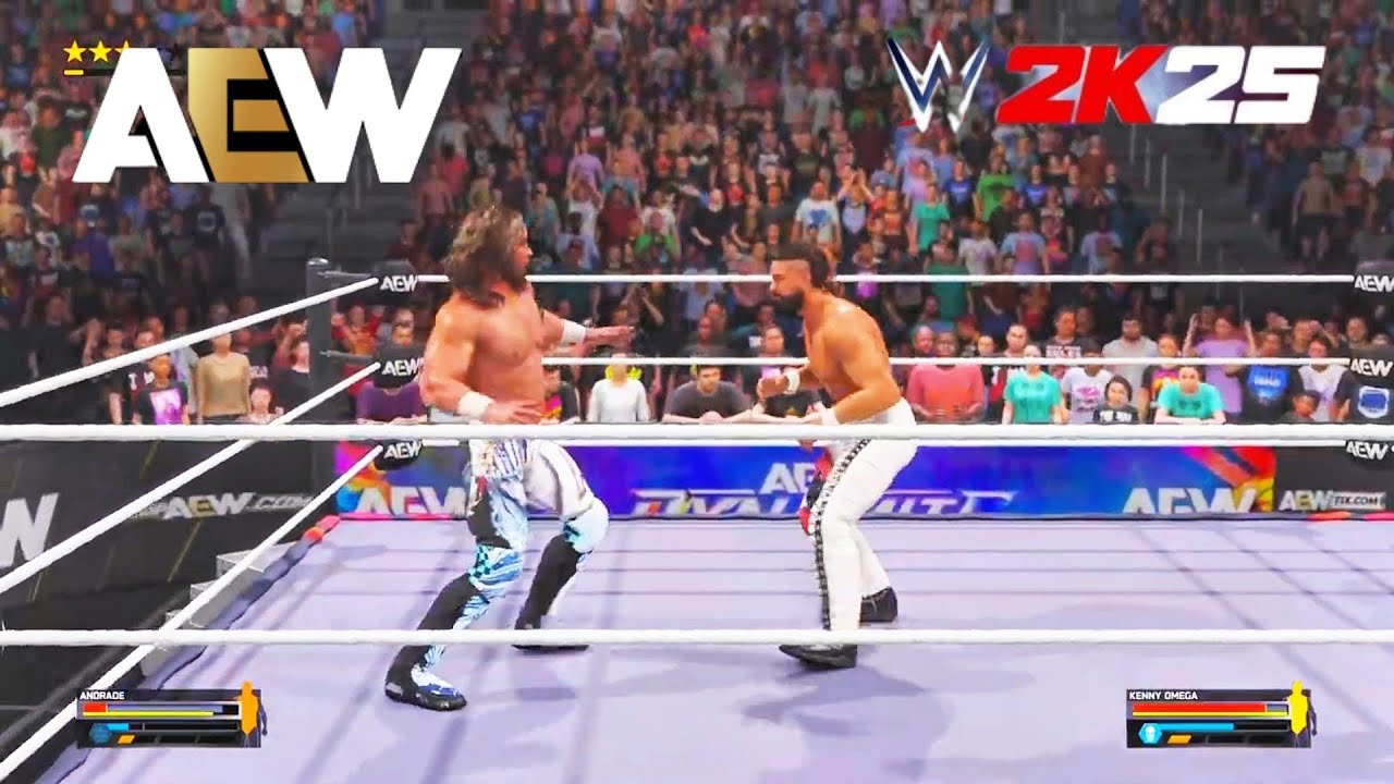 WWE 2K25 - ANDRADE vs KENNY OMEGA AEW DYNAMITE FULL MATCH 