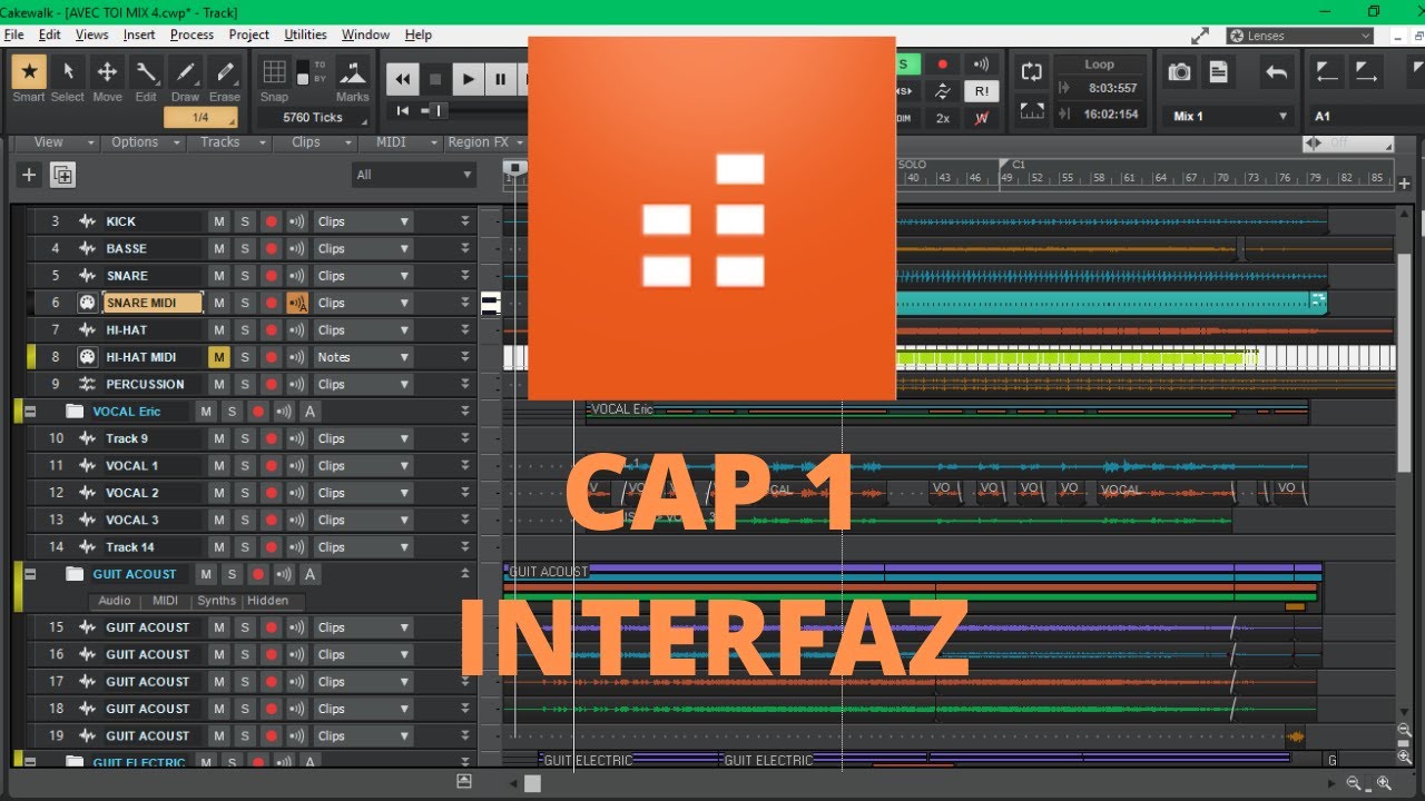 Tutorial Cakewalk en español - Capitulo 1 Interfaz