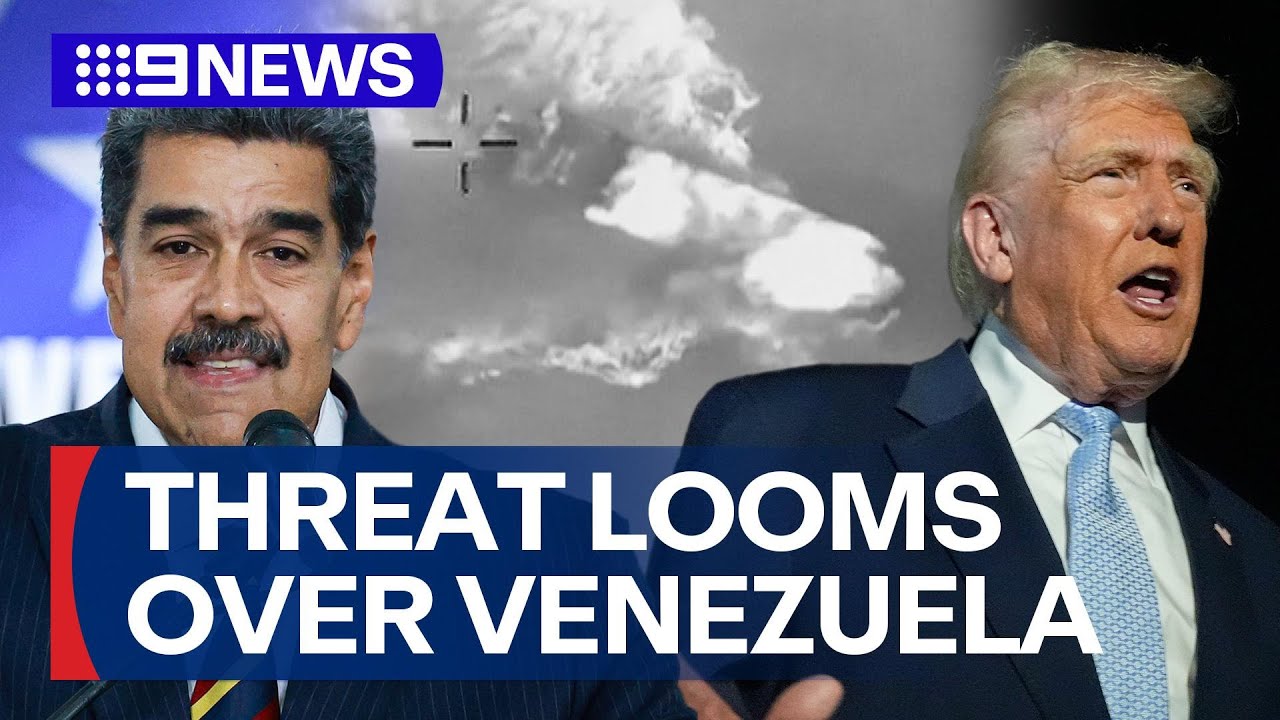 Looming threat for Venezuela, as US military moves into Caribbean Sea | 9 News Australia