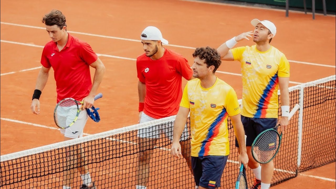 Karim Bennani 🇲🇦 & Younes Lalami 🇲🇦 VS Nicolas Barrientos 🇨🇴 & Juan Sebastian Gomez 🇨🇴 | Davis Cup 