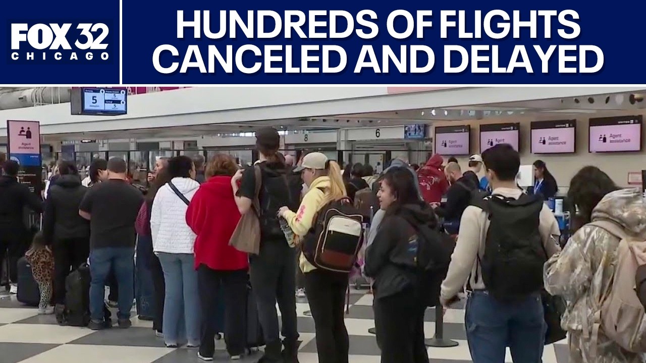Hundreds of flights canceled and delayed at O’Hare as storm disrupts travel