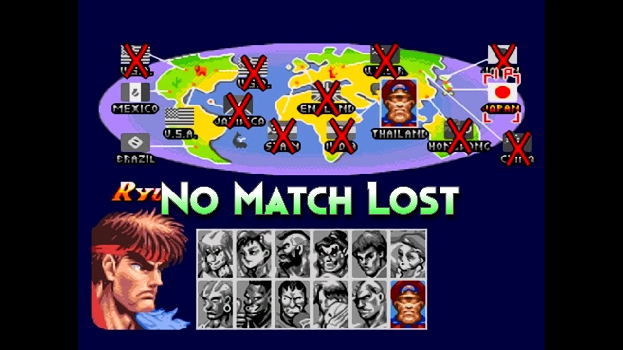 Ryu Full Playthrough + Ending 🔥 Super Street Fighter 2: The New Challengers (Sega Genesis, 1993)