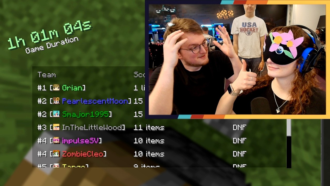 Blindfolded Bingo with Grian at Hermitcraft Gamers Outreach!