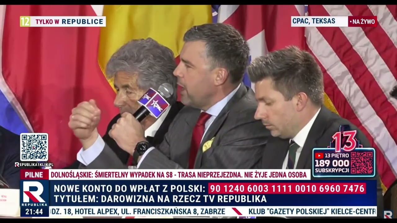 CPAC 2026. Rachoń alarmuje o bezprawiu Tuska w Polsce. 