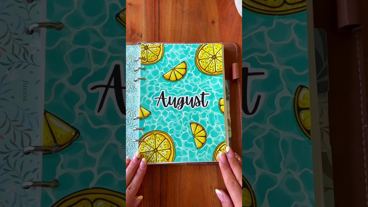Setting up my August bullet journal 🍋 #bulletjournal #bujo #journal #backtoschool #school #relaxing