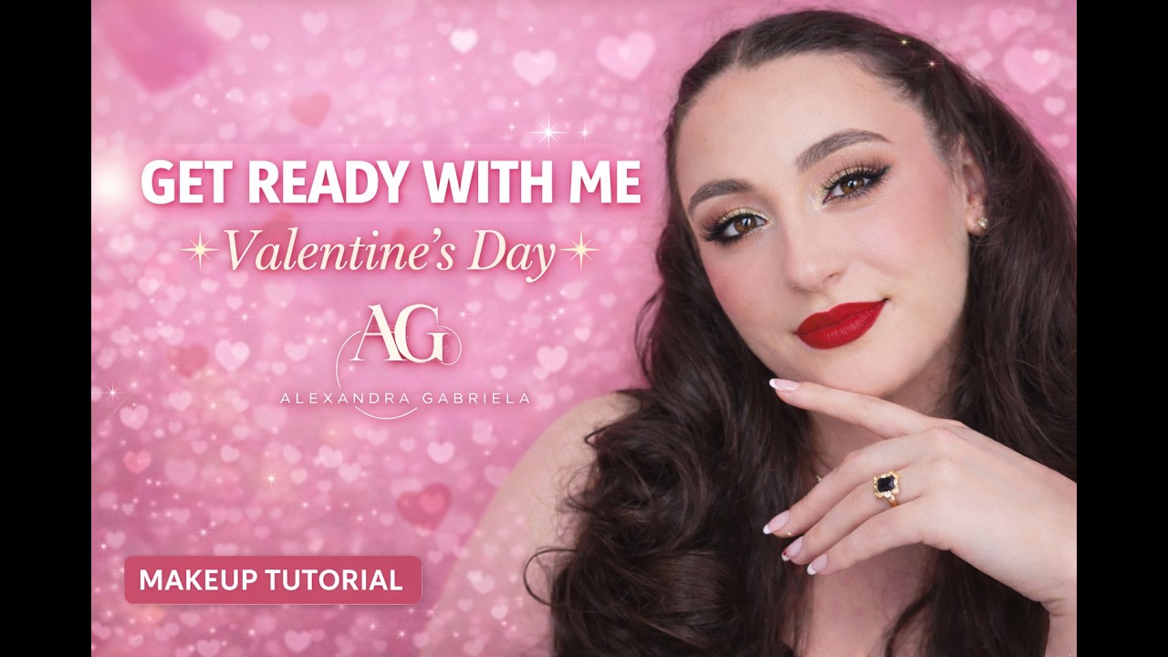 Get Ready With Me 💗 | Valentine’s Day Glam Makeup Tutorial ✨