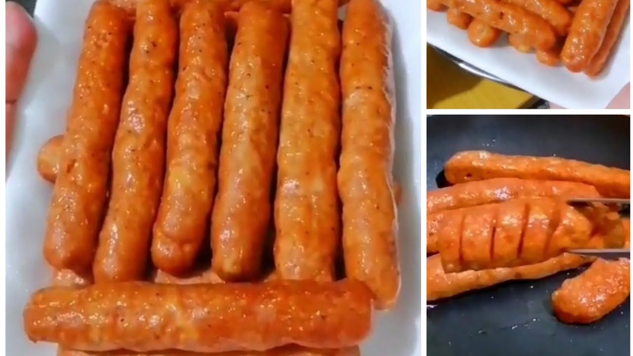 السوسيس أو النقانق بالبيت... أكل صحي.. مش هتشتري لانشون تاني او سوسيس من بره 