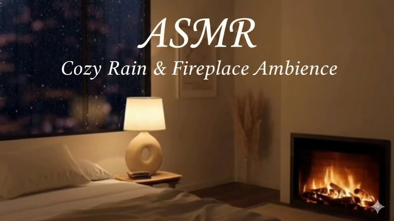 You’ll Fall Asleep in Minutes 🌧️ Cozy Rain & Fireplace ASMR For insomnia 