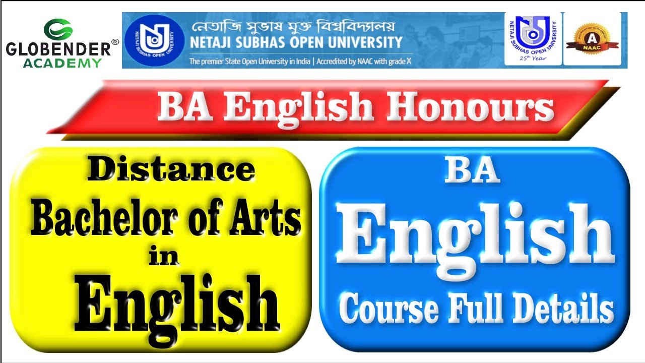 Nsou BA English Course Full details & Syllabus Nsou Bachelor of Arts in English Distance Netaji Open