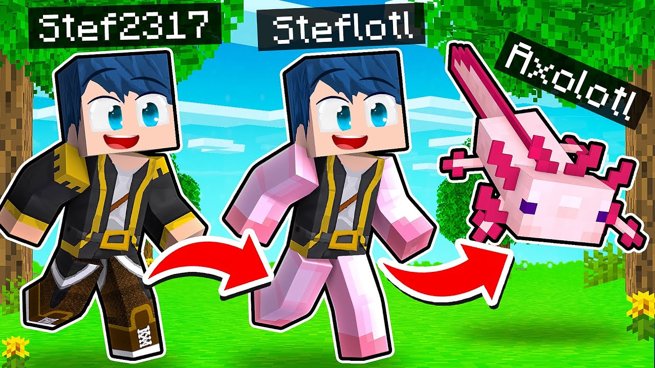 MI TRASFORMO IN UN AXOLOTL SU MINECRAFT! *NASCONDINO*
