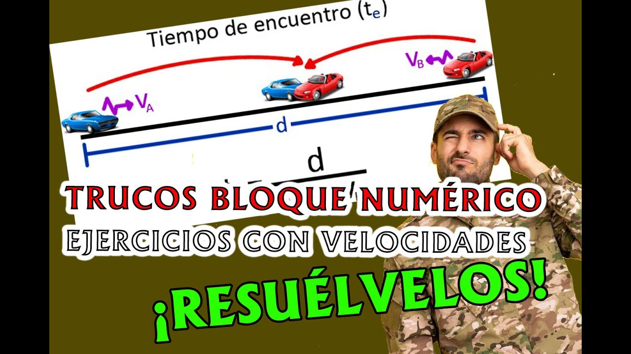 PSICOTÉCNICOS EJÉRCITO ESPAÑOL - MATEMÁTICAS, ejercicios con velocidades