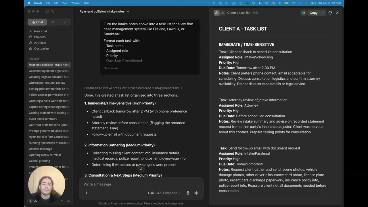 Law Firms: Messy Intake Notes to Case Notes, Emails, Tasks, and Attorney Prep