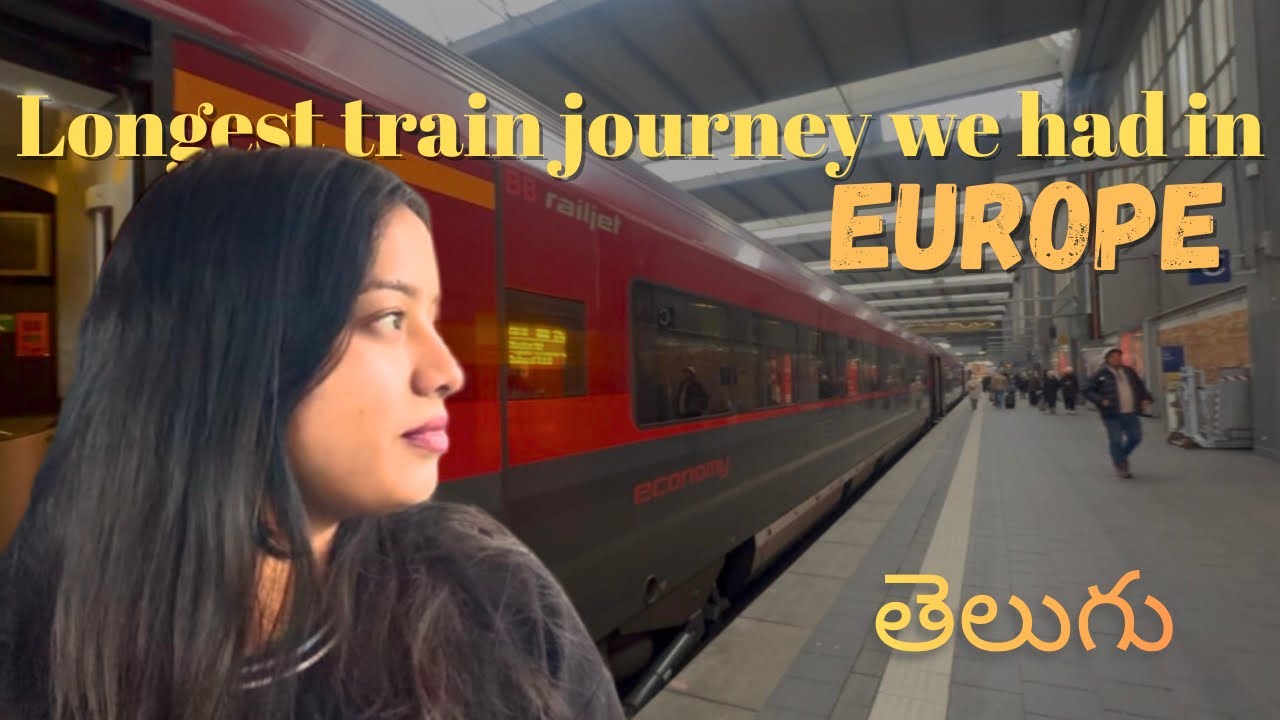 🚆The Longest Train Journey from Munich to Budapest – A Cinematic European Adventure| Telugu 