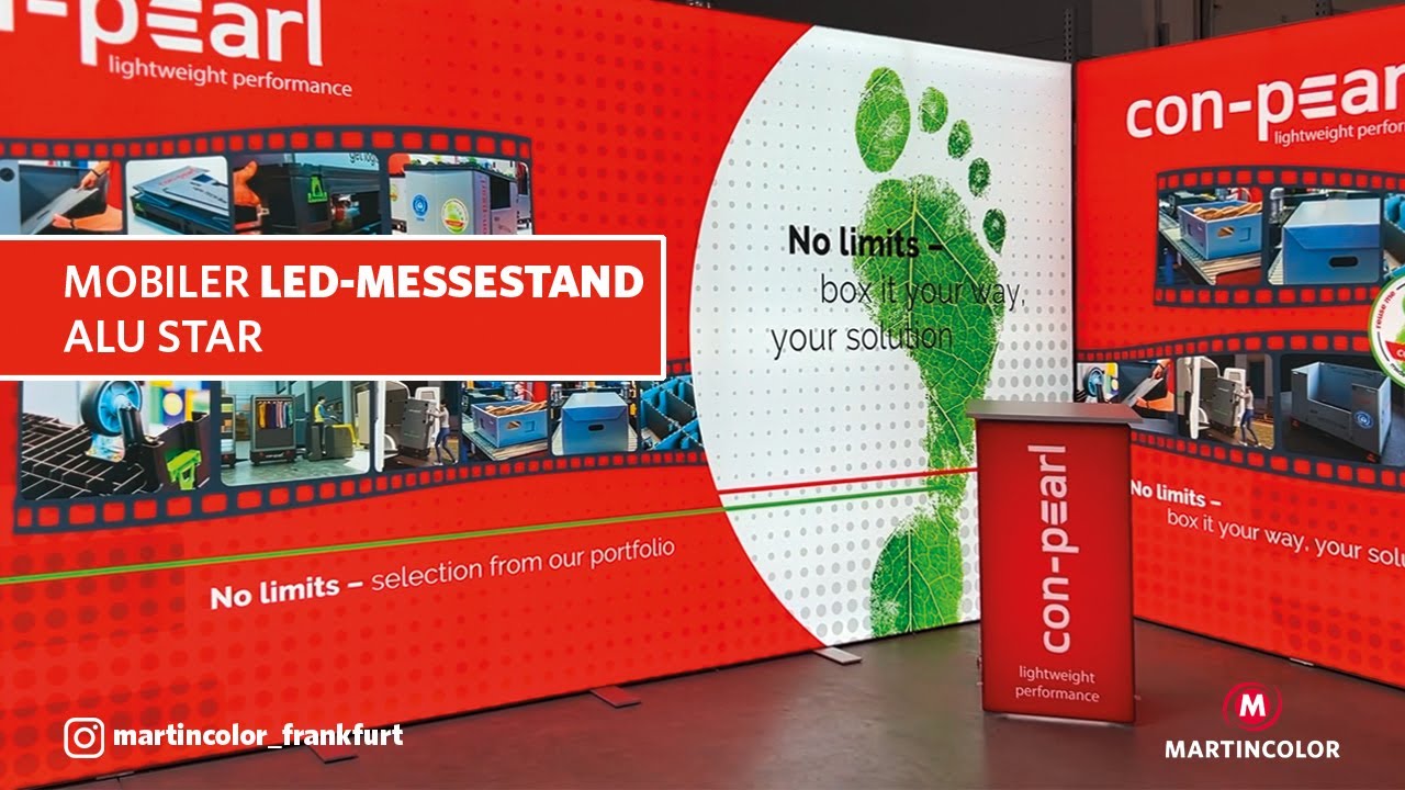 Messestand LED modular, mobile Messewand
