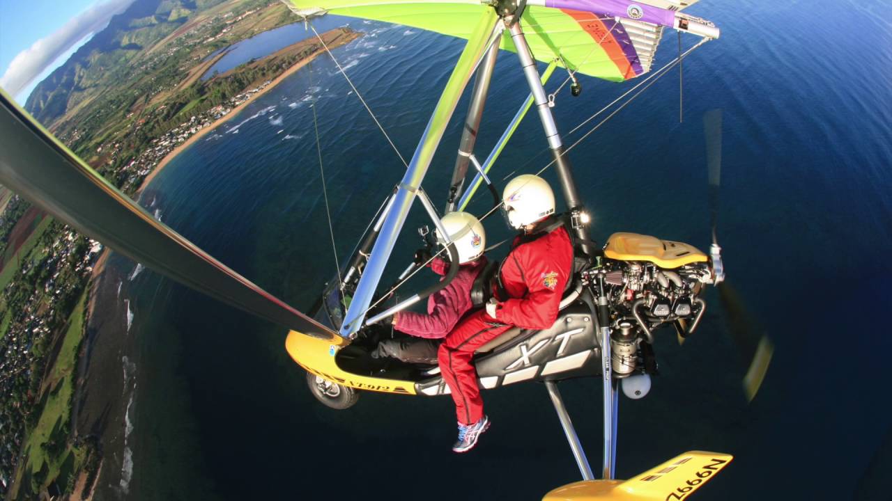 Powered Hang gliding over Hawaii with Paradise Air - Ultralight
