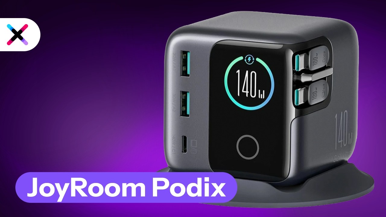 JoyRoom Podix Stacja zasilania USB-C 140W LCD GaN 3xUSB-C 2xUSB-A| TECH100SEC