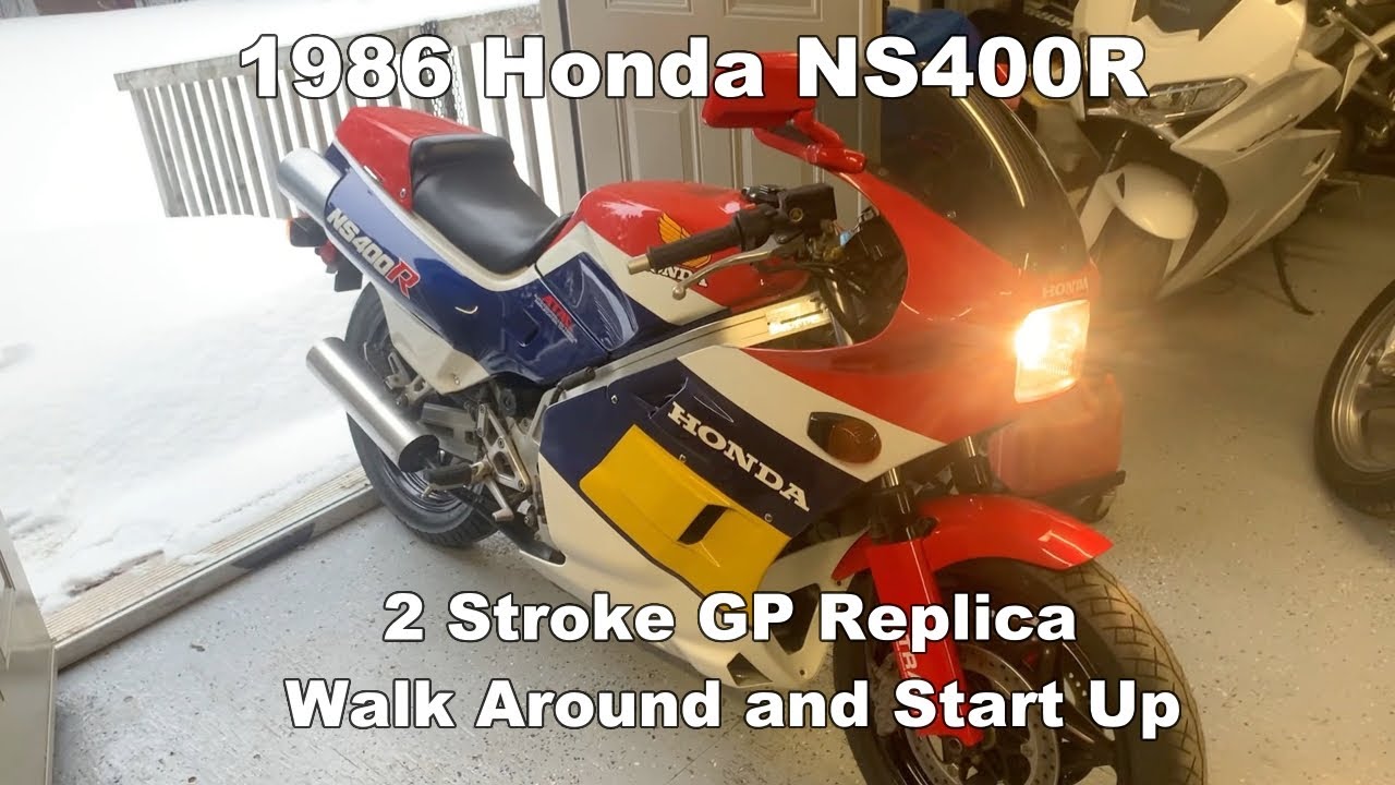 1986 Honda NS400R - 2 stroke triple - Walk around and start up