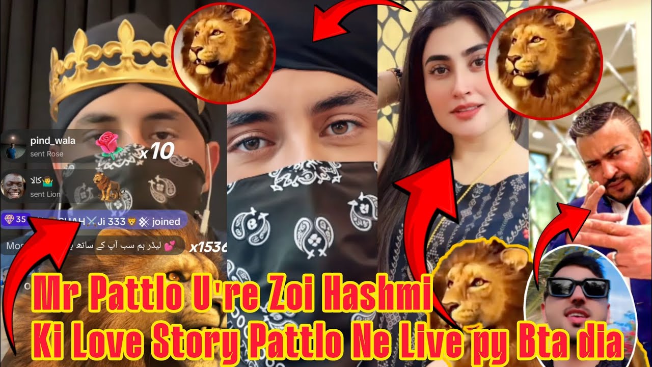 Mr Pattlo U're Zoi Hashmi Love Story 😯//Pattlo Ne live Py Subh Bta Dia😯///TikTok live