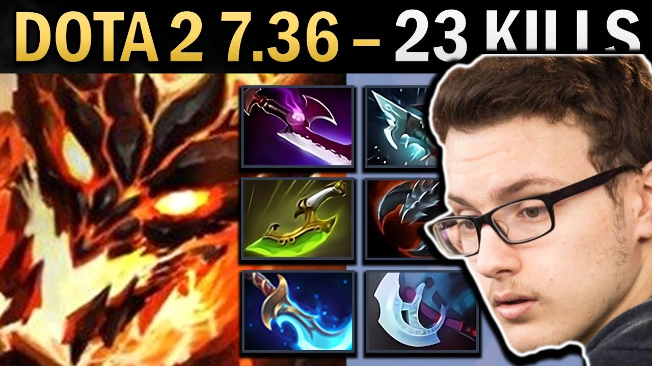 Shadow Fiend Gameplay Miracle with 23 Kills and Manta - Dota 7.36
