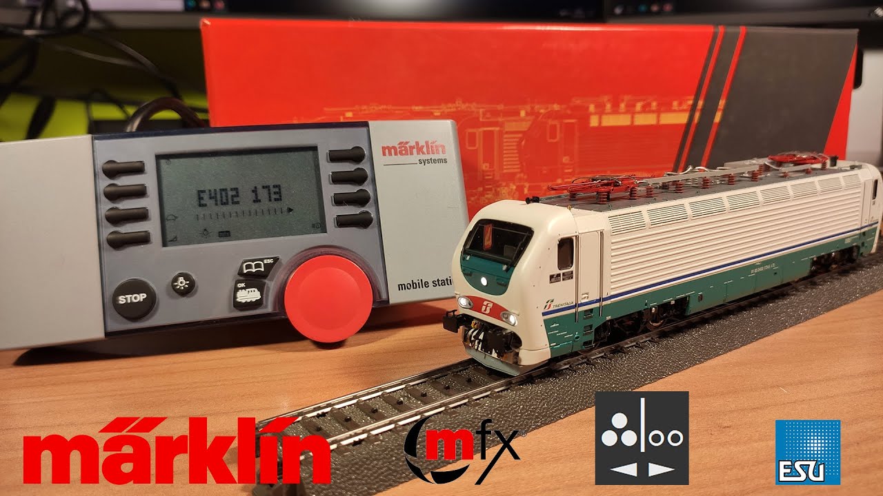 ACME 60386 Locomotiva FS E402B || Conversione con pattino Brawa per sistemi Maerklin AC