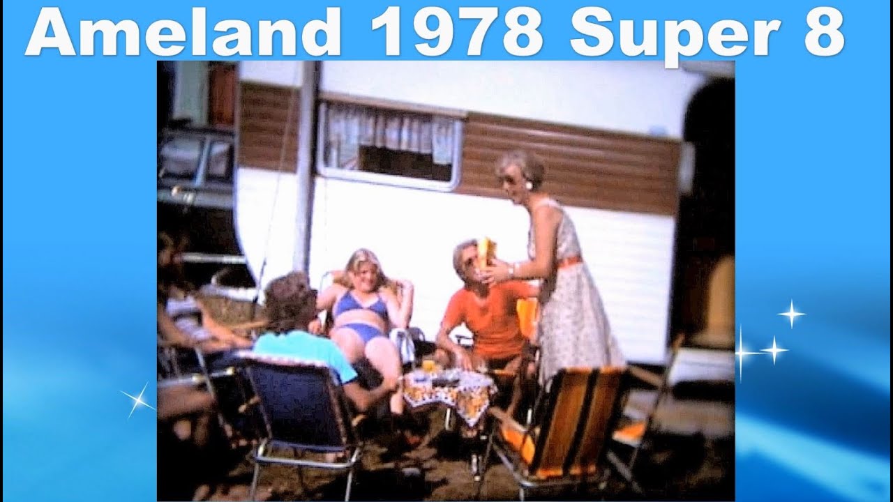 NIEUW !  Op Ameland in 1978 Vakantie opnamen Strand en Camping Klein Vaarwater Buren Ameland