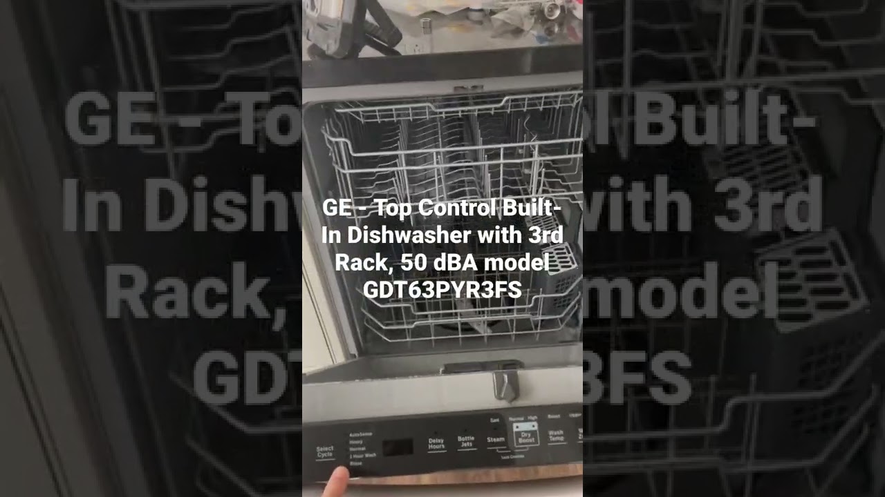 GE - Top Control Built-In Dishwasher with 3rd Rack, 50 dBA model GDT63PYR3FS