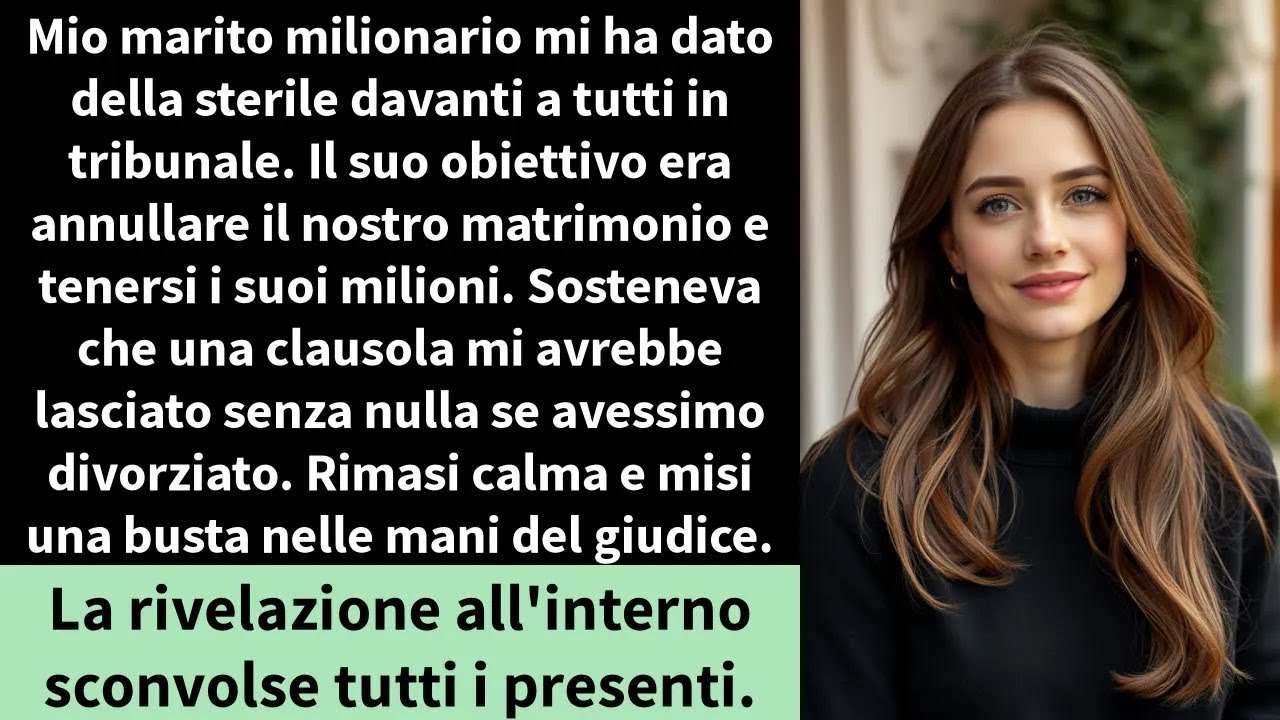Mio marito milionario mi ha dato della sterile davanti a tutti in tribunale. Il suo obiettivo era