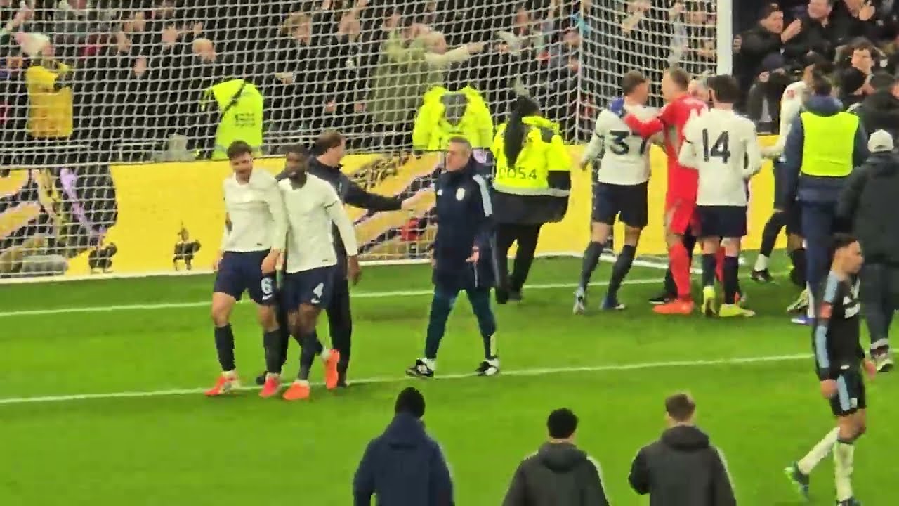PALHINHA CLASHING WITH THE ASTON VILLA PLAYERS: Arguments at the Final Whistle Spurs 1-2 Aston Villa