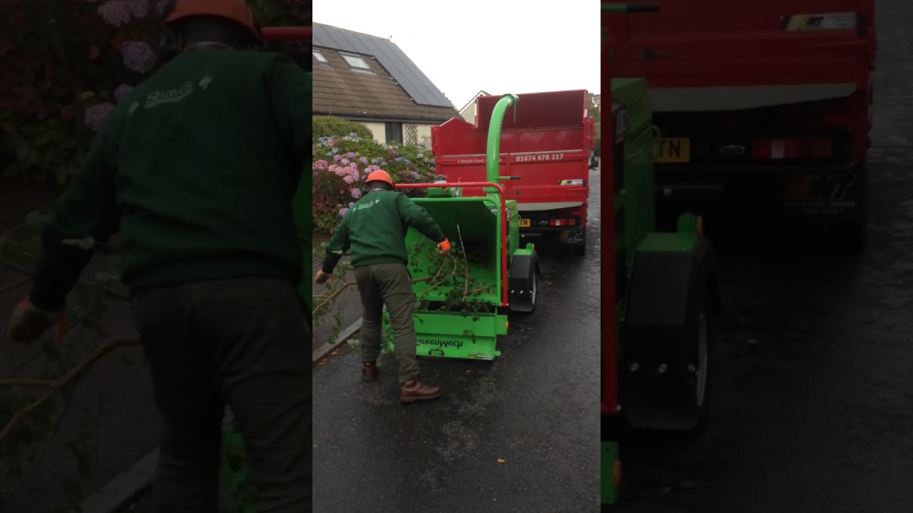 Shaw's trees and landscaping Montrose with our new greenmech 150 arborist chipper