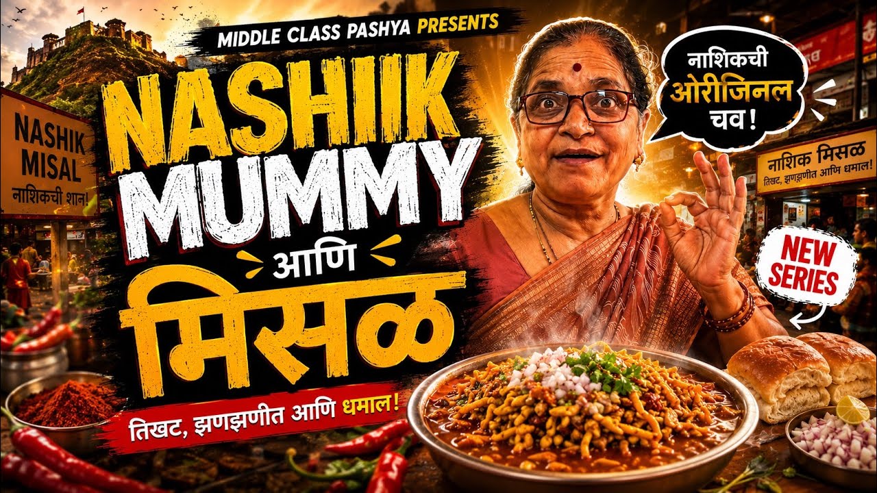  Middle Class Pashya Present&rsquo;s Nashik Mummy Ani Misal 😂🔥 | Nashik Food Tour | Marathi Comedy Vlog 