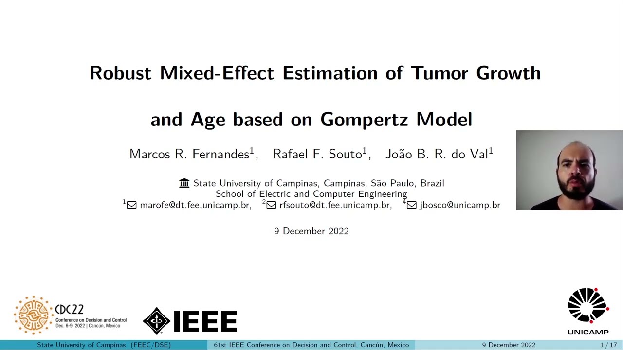Robust Mixed-Effect Estimation of Tumor Growth and Age based on Gompertz Model