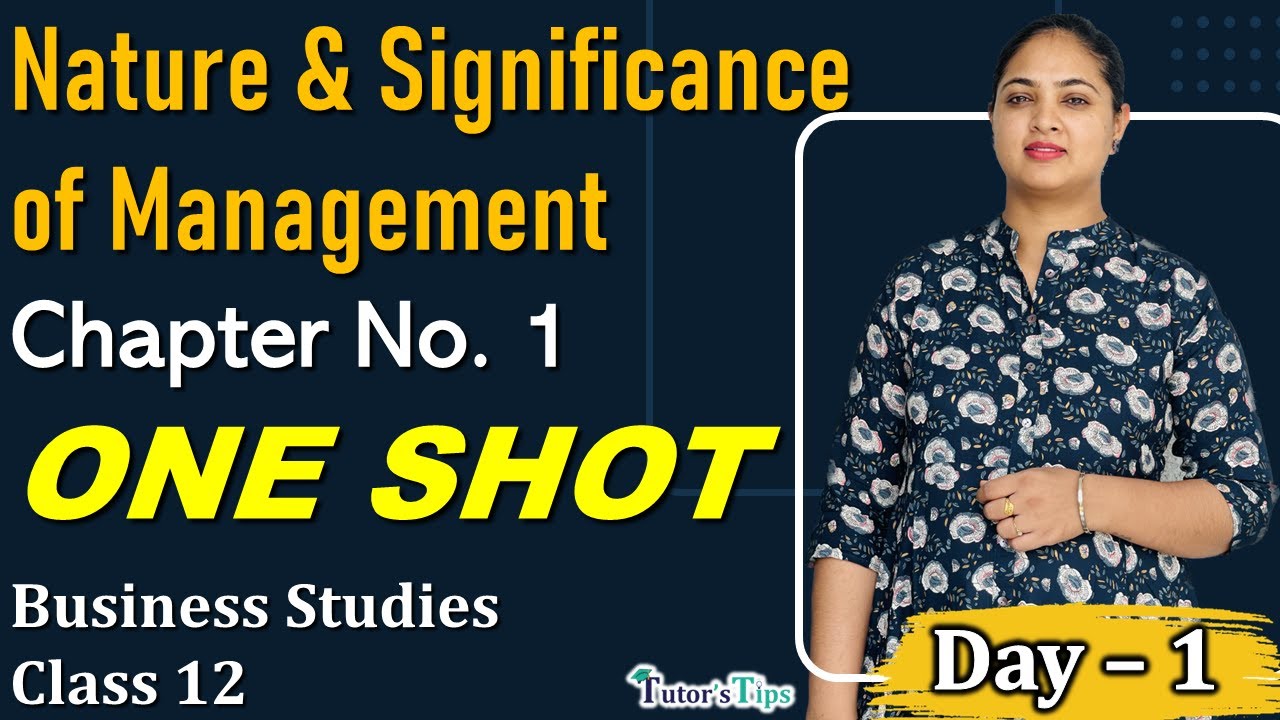 One Shot Nature & Significance of Management Chapter 1 Business Studies   Class 12 PSEB